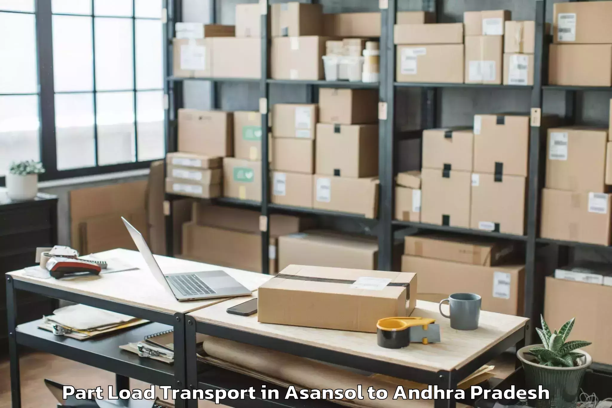 Book Asansol to Korukollu Part Load Transport Online